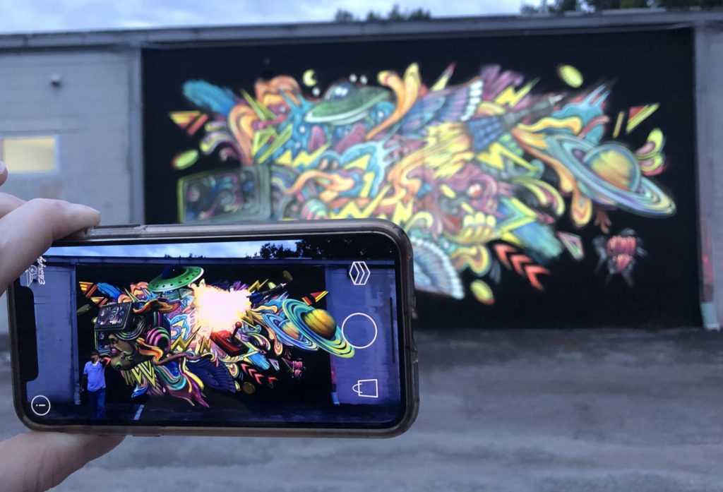 BrandXR, AR VR, augmented reality mural