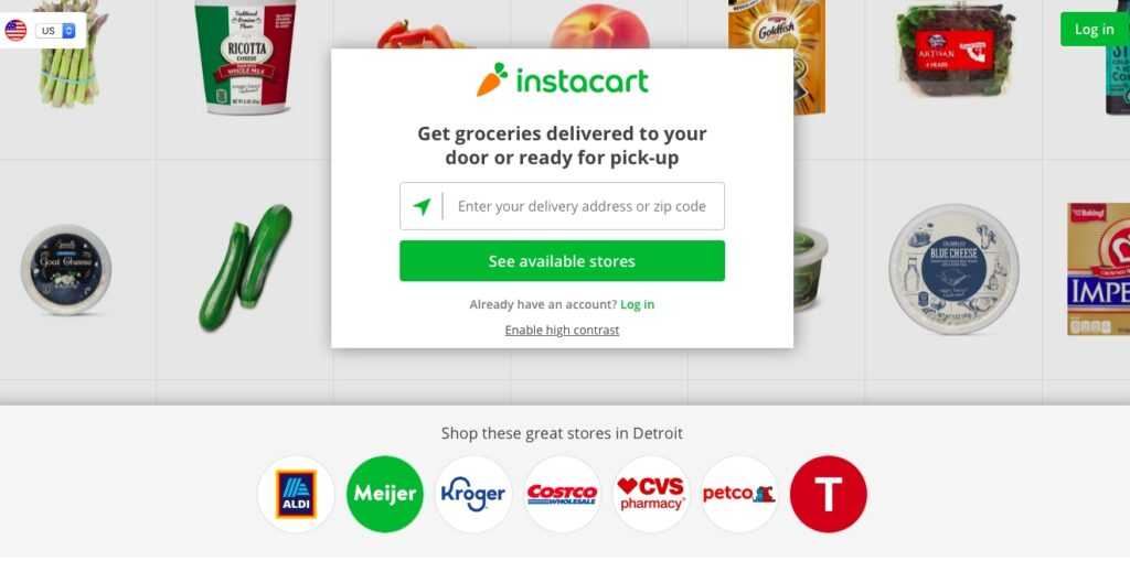 Instacart, grocery delivery, contactless grocery delivery, contactless grocery ordering
