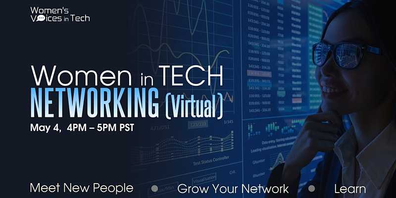 Womens Voices in Tech, womens tech networking, tech networking online, remote tech networking group
