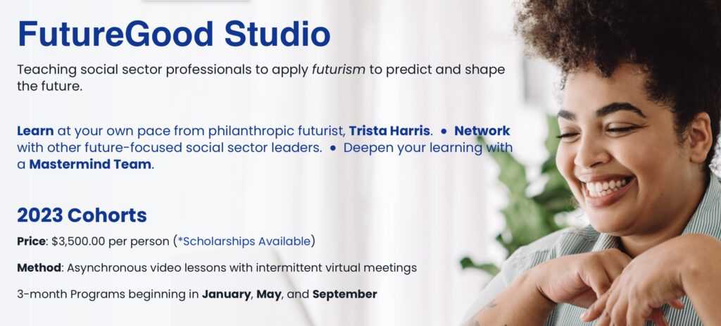 FutureGood Studio, futurism classes, online trend spotting classes, business predictions 2023, world predictions 2023, Trista Harris