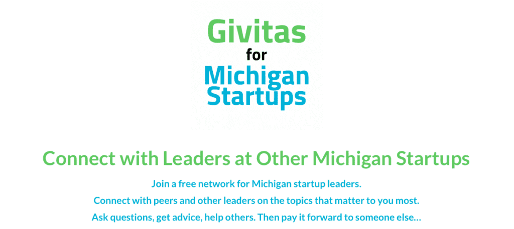Larry Freed, Givitas, Give and Take, Michigan startup social network, Michigan startup resources, small business resources, startup network Michigan