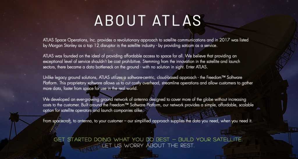 Atlas Space Operations, Michigan tech companies, satcom as a service