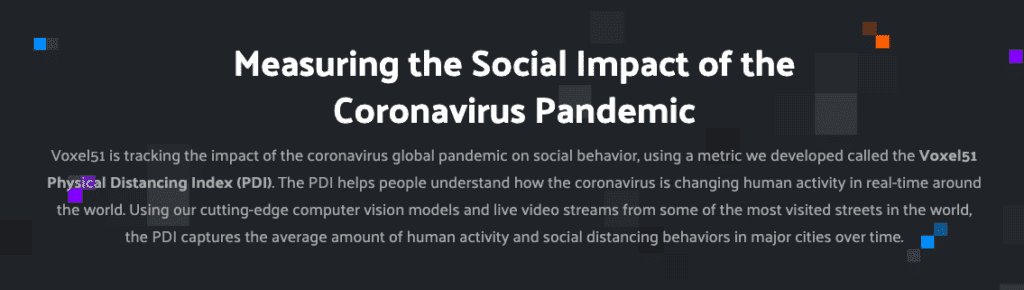 Voxel51, AI, machine learning, video analysis, COVID-19 social distancing trends, coronavirus physical distancing data