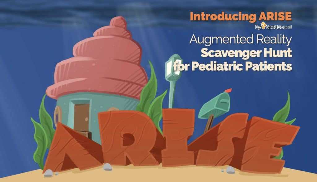 Spellbound AR, AR scavenger hunt game, pediatric distraction tools, patient distraction tech