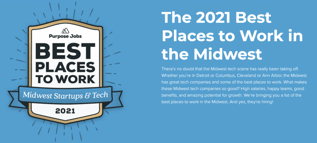 Purpose Jobs, Best Places to Work in the Midwest