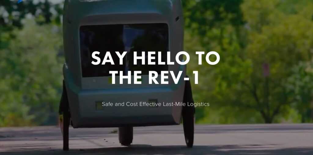 REV-1 delivery robot, autonomous delivery robots, Refraction AI, Ann Arbor contactless food delivery